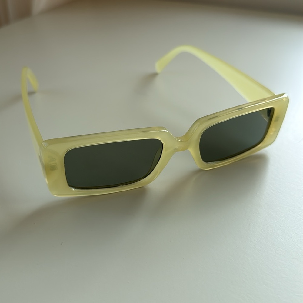 Yellow Rectangular Sunglasses Mango - Picture 6 of 7